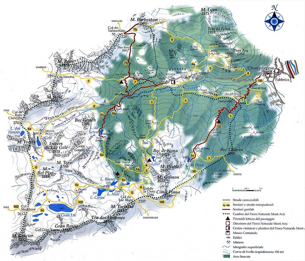 Carte des sentiers